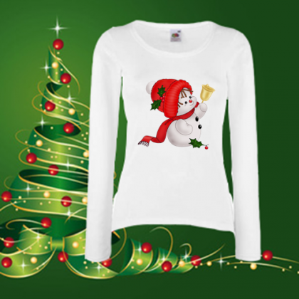 Дамска коледна блуза-Снежен човек