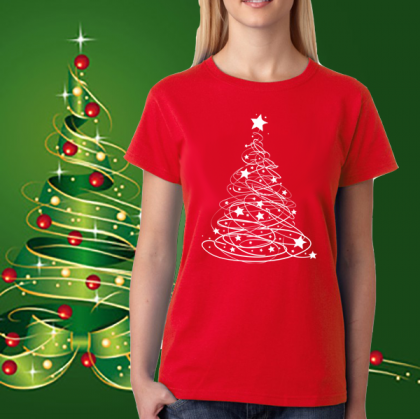 Дамска коледна тениска