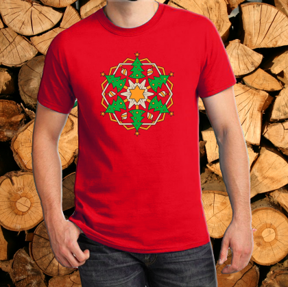 Коледна забавна тениска- Мандала