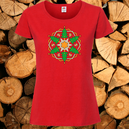 Коледна забавна тениска- Мандала