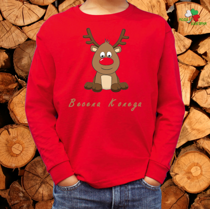 Детска коледна блуза- Весела Коледа