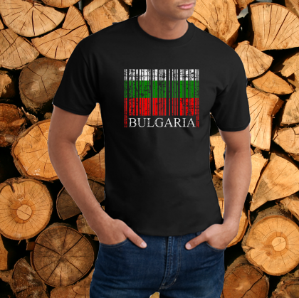 Черна мъжка тениска BULGARIA