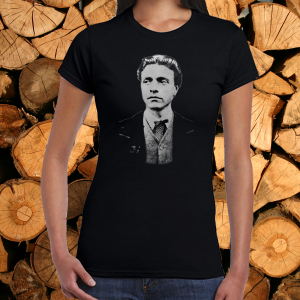 Дамска черна тениска -Васил Левски