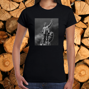 Дамска черна тениска -  Паметника Левски