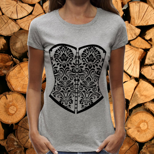 Дамска сива тениска- Бюстие