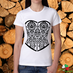 Дамска бяла тениска- Бюстие