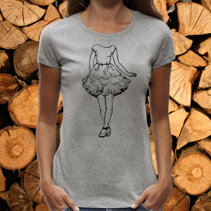 Дамска сива тениска- Рокля