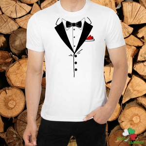 Мъжка бяла тениска - Костюм