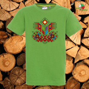 Детска зелена тениска - Дървото на живота