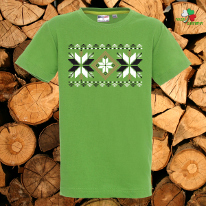 Детска зелена тениска с народни мотиви