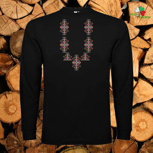 Мъжка черна блуза  с народни мотиви                                            