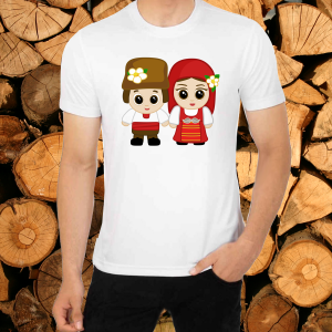 Мъжка тениска със забавни народни мотиви