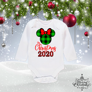 Коледно бебешко боди- Мики