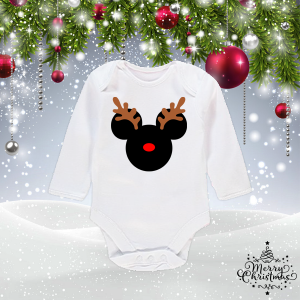 Коледно бебешко боди - Мики