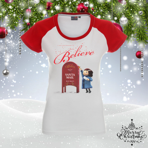 Забавна коледна тениска- Believe
