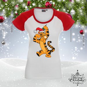 Забавна коледна тениска- Тигър