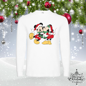 Мъжка коледна блуза-  Мики и Мини