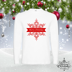 Мъжка коледна блуза-Снежинка