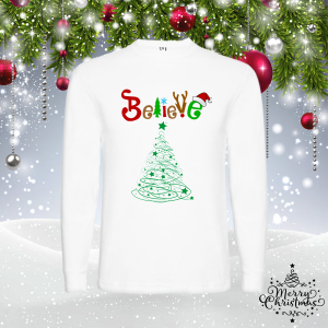 Мъжка коледна блуза- Believe