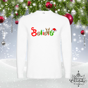 Мъжка коледна блуза- Believe