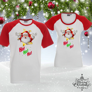 Комплект коледни тениски- HO HO HO