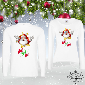 Комплект коледни блузи- Хо Хо Хо