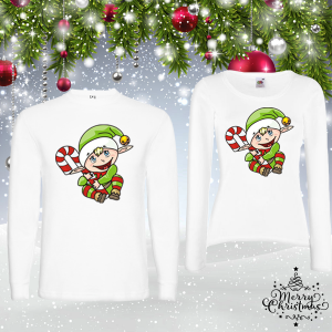 Комплект коледни блузи- Елф