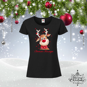 Коледна забавна тениска- Еленче