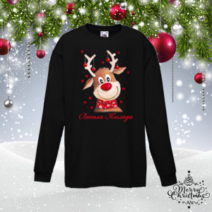 Детска коледна блуза-  Еленче