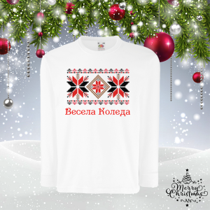 Детска  блуза - Коледа в шевици