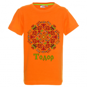 Цветна детска тениска с шевица