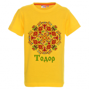 Цветна детска тениска с шевица
