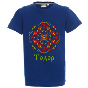 Цветна детска тениска с шевица