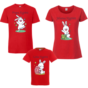 Семеен комплект с щампа- великденско семейство