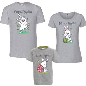 Семеен комплект с щампа- великденско семейство