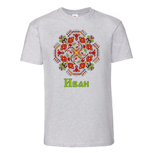 Цветна мъжка тениска с шевица