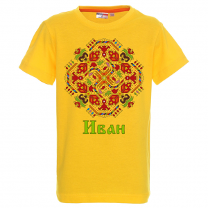 Тениска с щампа - шевица