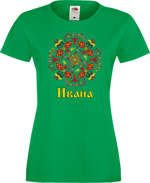 Тениска с щампа с шевица