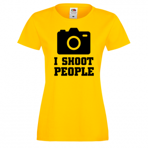 Дамска тениска-  I SHOOT PEOPLE