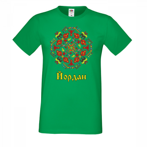 Тениска с щампа с шевица