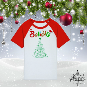 Детска коледна тениска -Believe