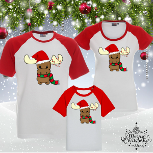 Комплект коледни тениски- Еленче