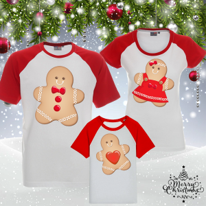 Комплект коледни тениски- Коледни курабийки
