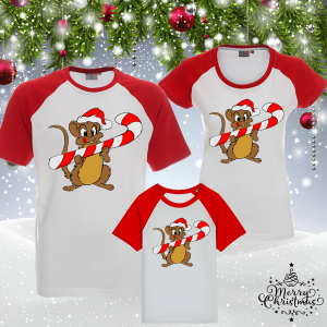 Комплект коледни тениски- Мишле