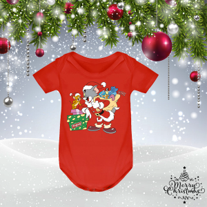 Коледно бебешко боди - Том и Джери