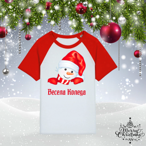 Детска коледна тениска - Снежко