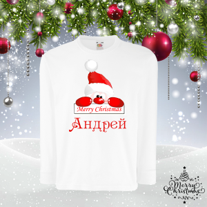 Детска коледна блуза с име -  Снежко