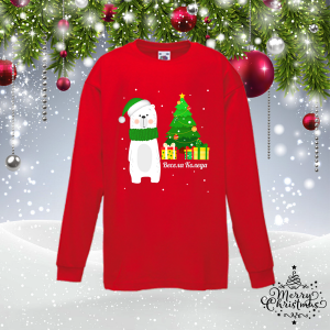 Детска коледна блуза с мече