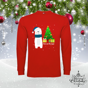 Мъжка коледна блуза с мече