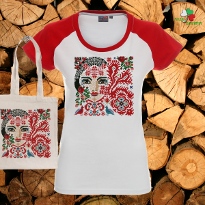 Комплект  дамска тениска+ торбичка -  Българска мома